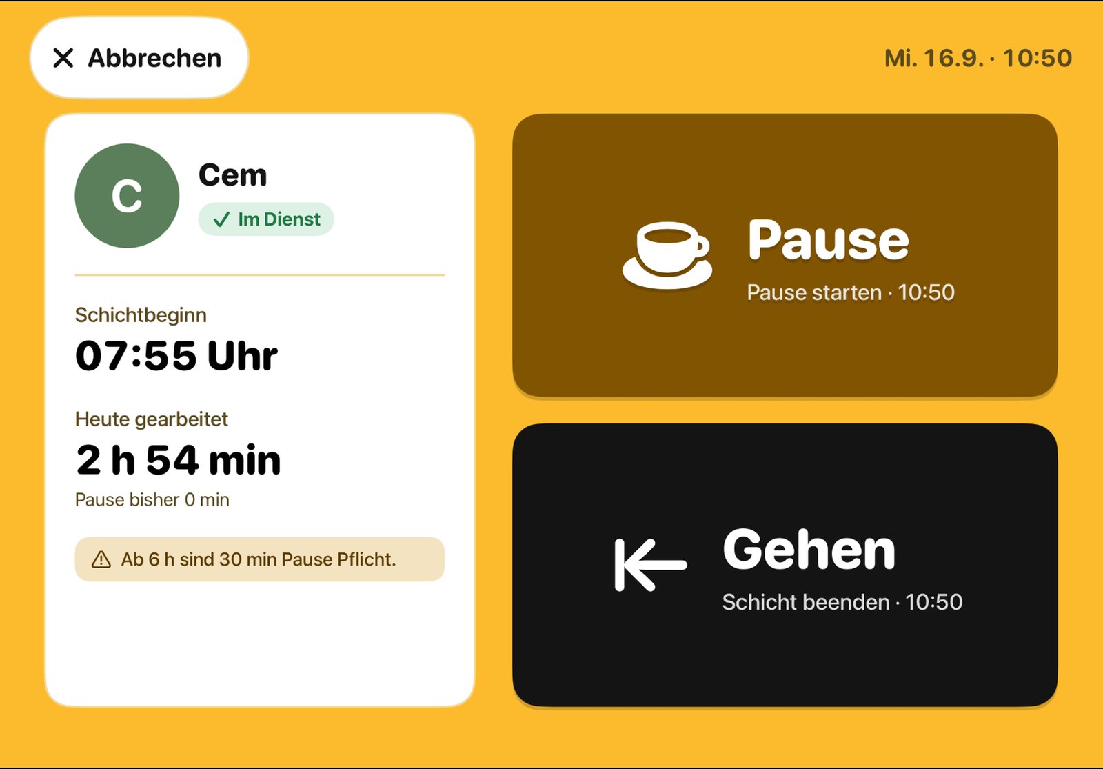 Aktion im Dienst